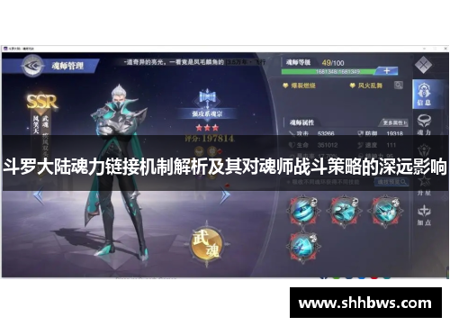 斗罗大陆魂力链接机制解析及其对魂师战斗策略的深远影响