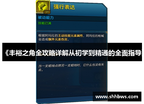 《丰裕之角全攻略详解从初学到精通的全面指导》